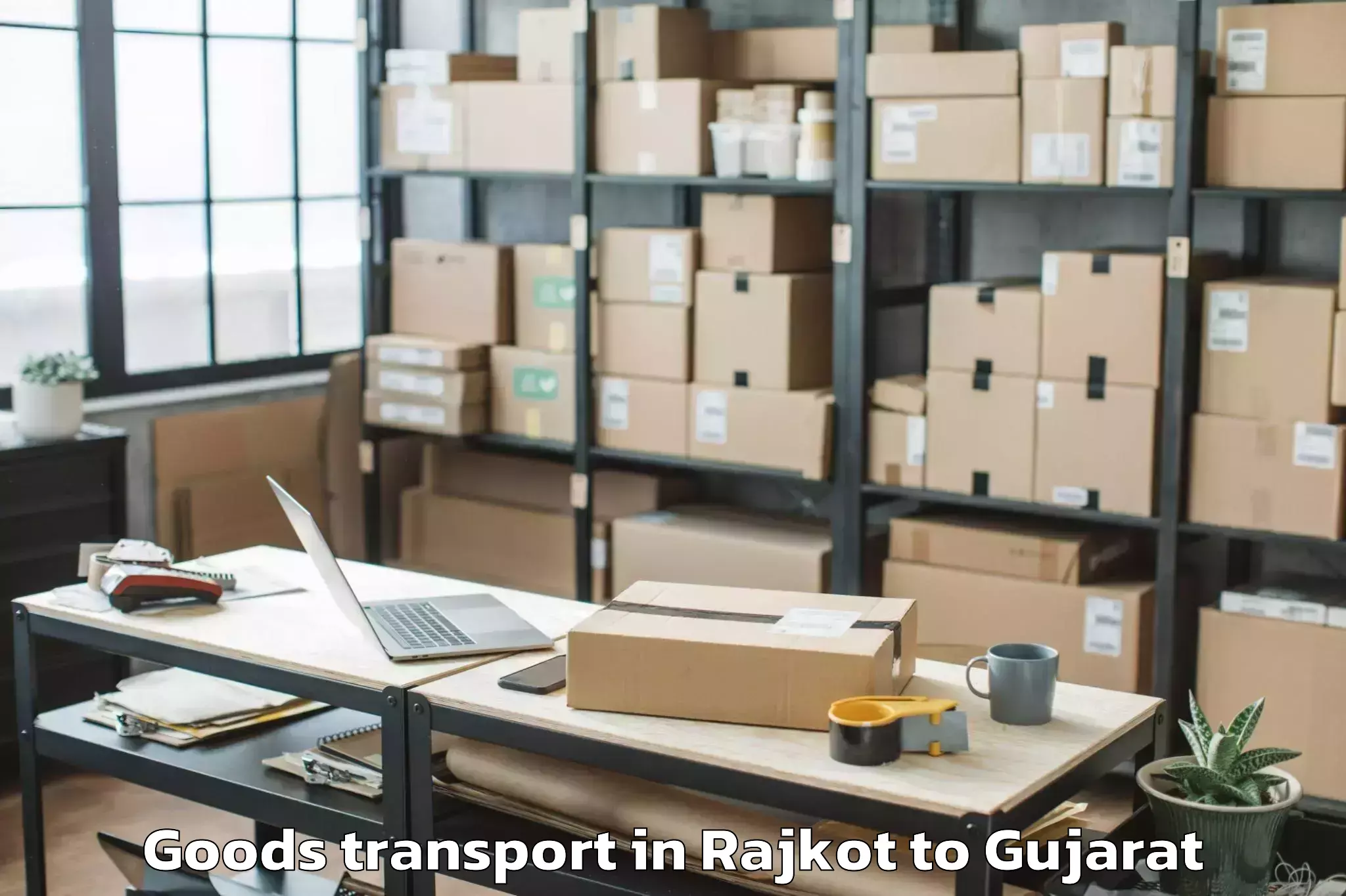 Top Rajkot to Kalol Goods Transport Available